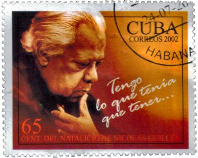 Nocolas Guillen on a Cuban Stamp