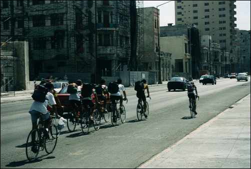 Bike Riders in Havana